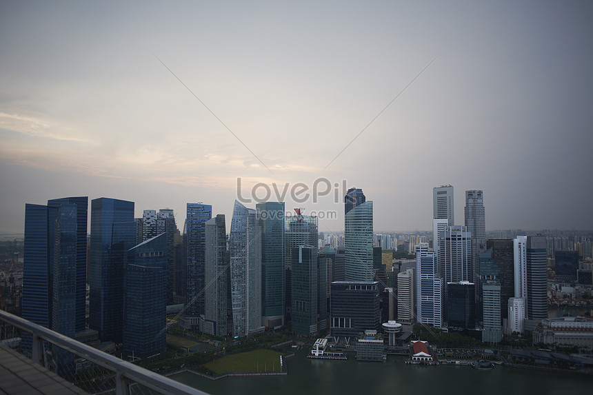 Pemandangan Kota Singapura Dan Gedung Pencakar Langit Saat
