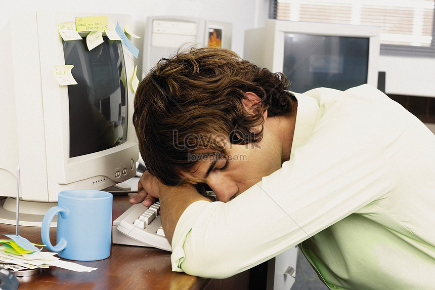 Businessman Fell Asleep At Work Photo Image Picture Free Download Lovepik Com