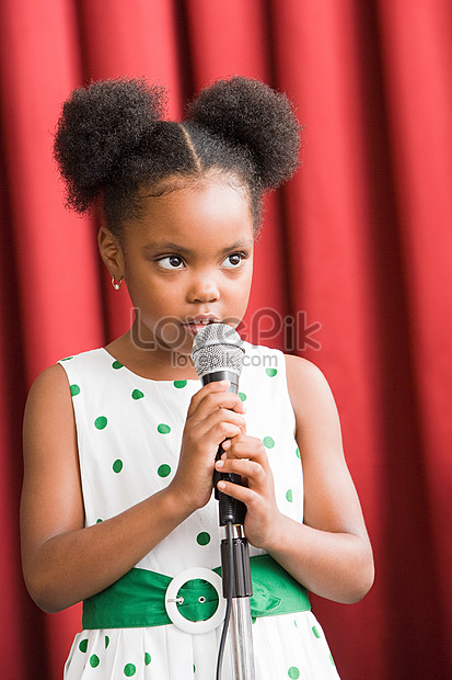 Girl Holding A Microphone Picture And HD Photos | Free Download On Lovepik