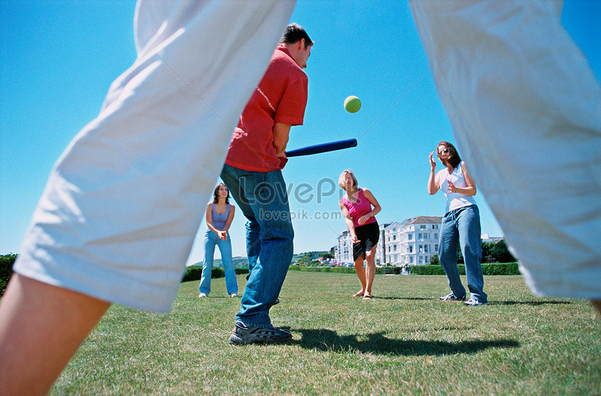 Happy Kids Playing Baseball