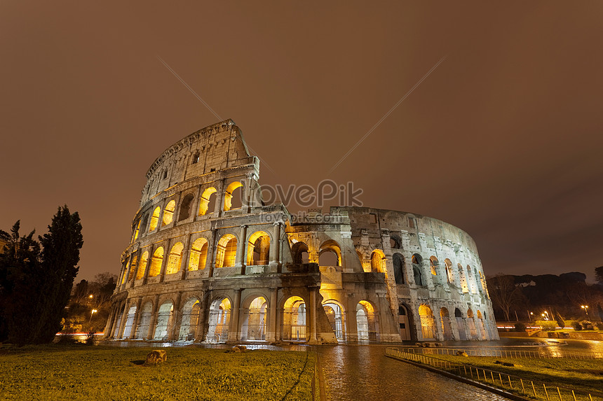 latar belakang bangunan colosseum