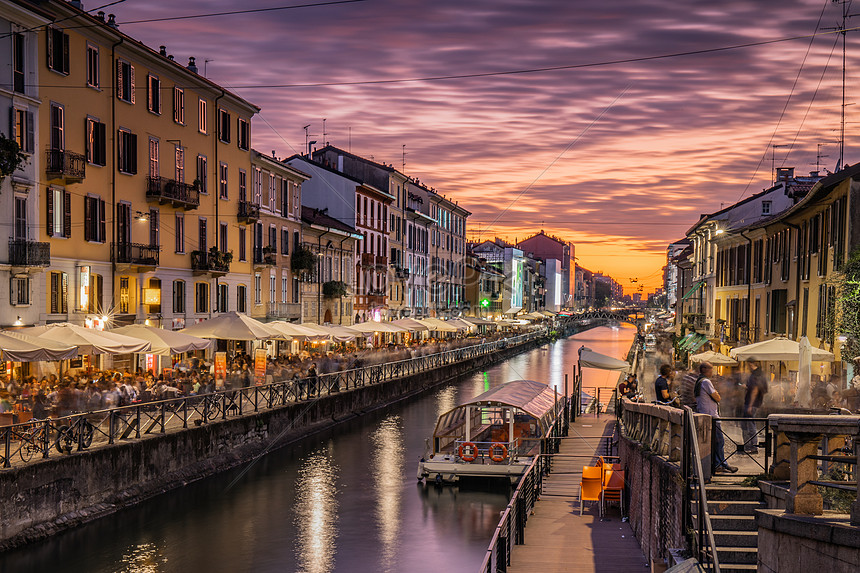 Sunset Scenery Of Milan City, Italy Picture And HD Photos