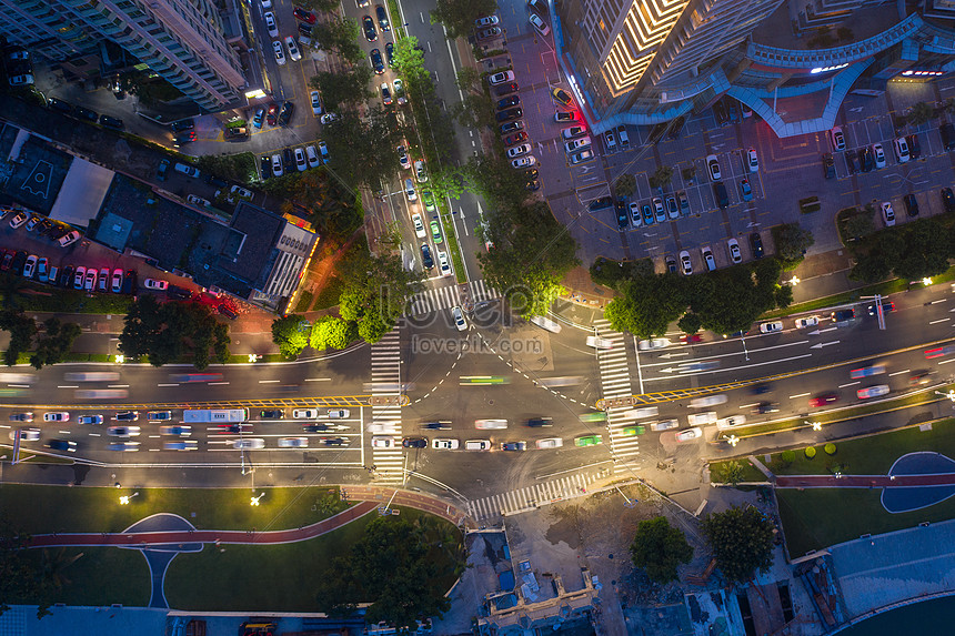 俯瞰廣東珠海濱海路街頭道路夜景圖片素材 Jpg圖片尺寸5464 3640px 高清圖片 Zh Lovepik Com