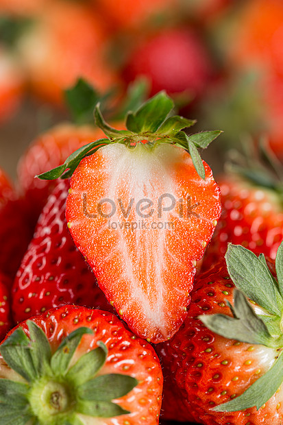 Cut Strawberries In Half Photo Image Picture Free Download Lovepik Com