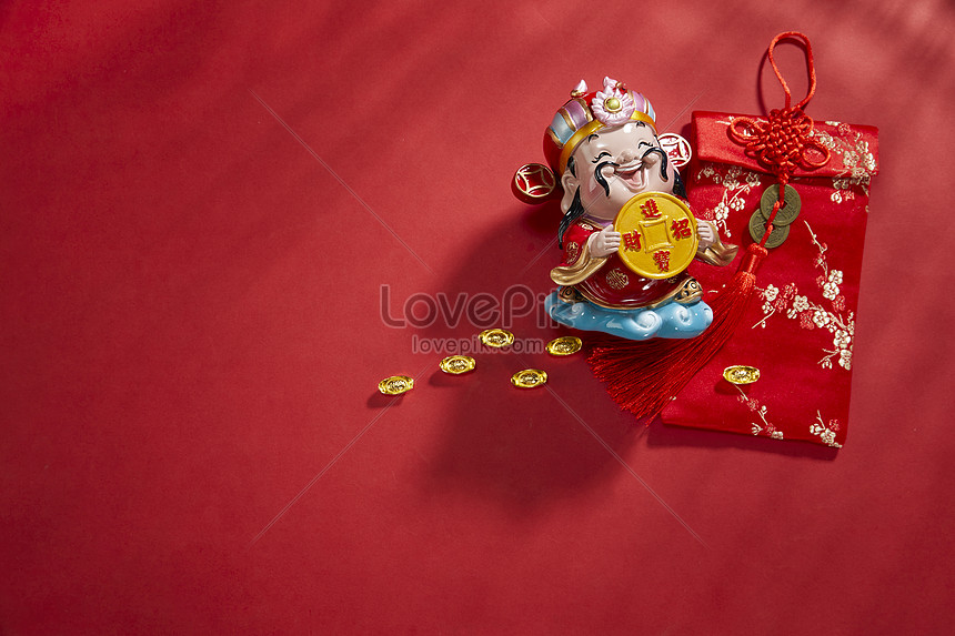 New Year Still Life Ingot And God Of Wealth Picture And HD Photos | Free  Download On Lovepik