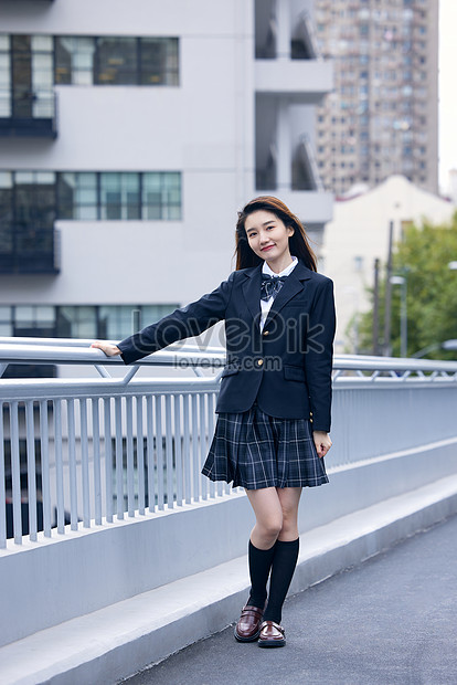 Young And Lovely Japanese Jk Girl Walking On The Overpass Picture And Hd Photos Free Download 4356