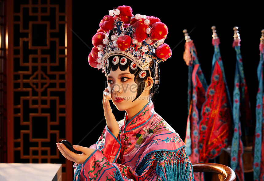 Estilo De Abanico Plegable De La Ópera Tradicional China Que 