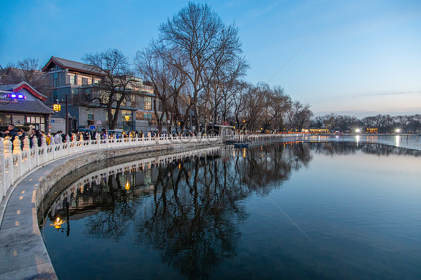 Shichahai Scenic Area Frozen Lake In Beijing In Winter Picture And HD ...