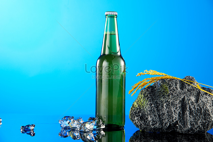 Cool Beer Drink In The Blue Background Picture And HD Photos | Free ...