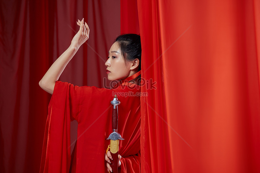 Ancient Style Hanfu Womens Hand Handle Picture And Hd Photos 