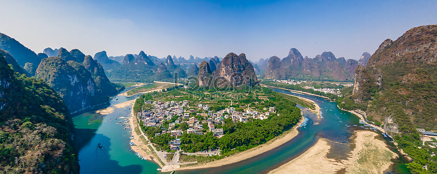 Aerial Photography Premium Guilin Yangshuo Landscape Picture And HD ...