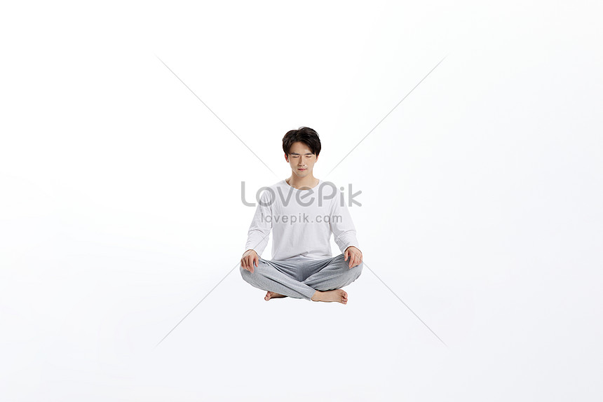 Image Of Floating Home Male Meditating Picture And HD Photos | Free ...