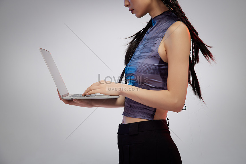 Woman Holding Laptop Picture And HD Photos | Free Download On Lovepik