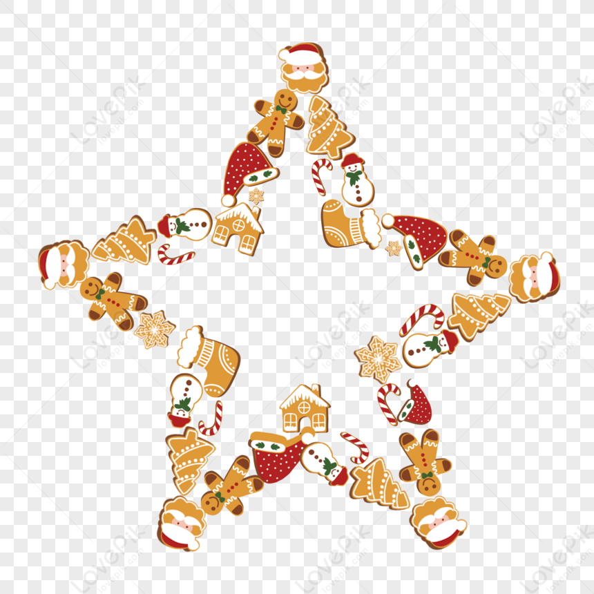 Frontera Estrella De Pan De Jengibre De Navidad De Dibujos Animados, árbol  De Navidad Png, Calcetines Png, Candy Png PNG Imágenes Gratis - Lovepik
