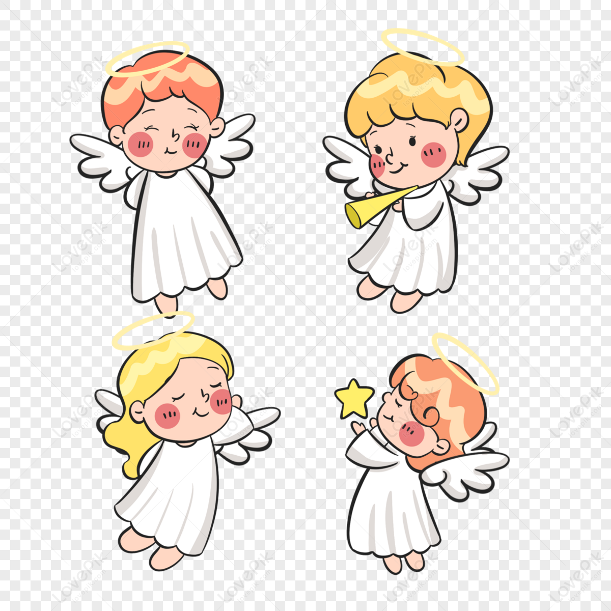 Angel Cartoon PNG Images With Transparent Background | Free Download On  Lovepik