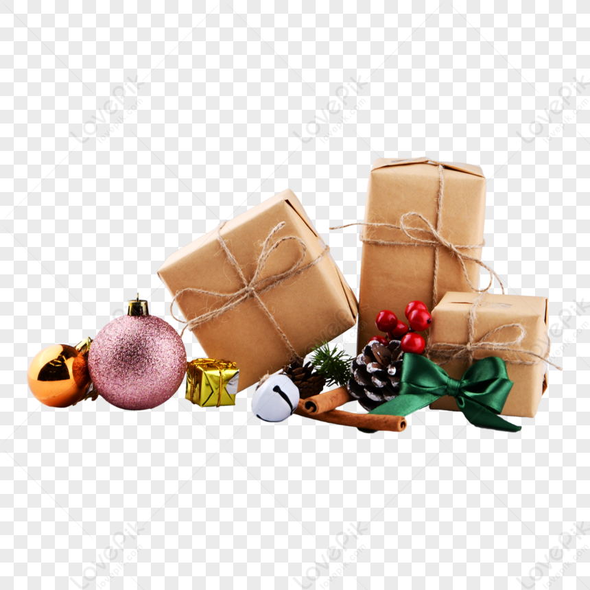 Caja De De Navidad Para Pelotas Colgantes Y Tres Cajas De Regalo Png, Ramas De Ciprés Pino Amarillo Png PNG Imágenes Gratis - Lovepik