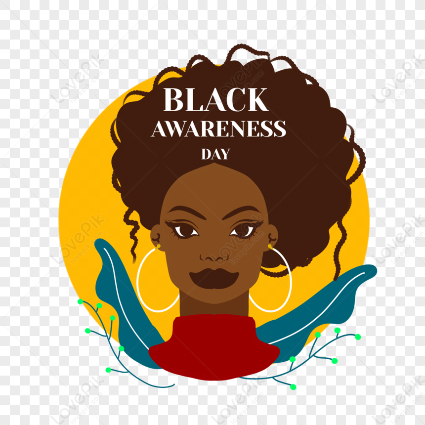 Aware Clipart Vector, Cartoon Hand Drawn Black Awareness Woman Illustration  Black Awareness Day Día De La Conciencia Negra, Plant, Hair, Woman PNG  Image For Free Download