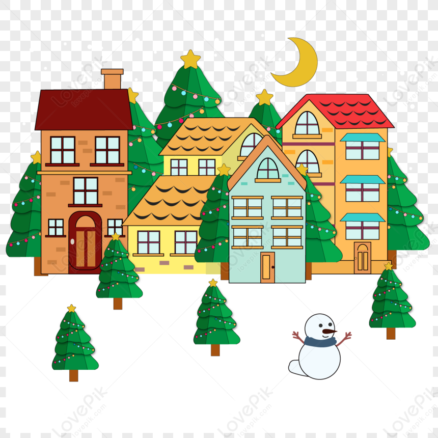 Hand Drawn Cartoon Yellow Christmas Small Town Illustration, Blue PNG  Transparent Background, Cartoon PNG Transparent Background, Christmas PNG  Transparent Images PNG Transparent Image And Clipart Image For Free  Download - Lovepik | 375576997