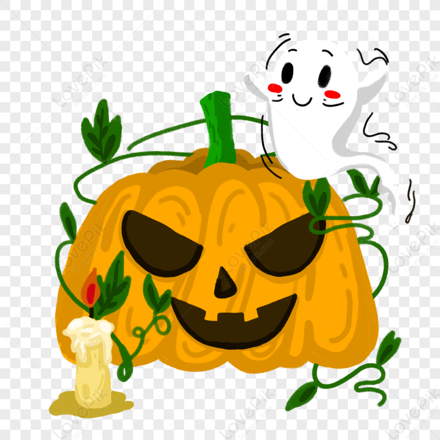 Coleção de elemento de halloween colorido mão desenhada, Vetor Premium