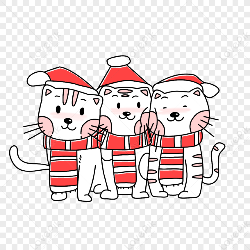 Dibujado A Mano De Gatito De Navidad Lineal, Accidente Cerebrovascular Png,  Dibujos Animados Png, Festival Png PNG Imágenes Gratis - Lovepik