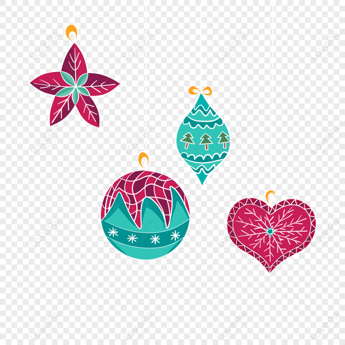 Flat Ornament PNG Images With Transparent Background