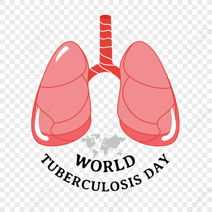 Pink Cartoon World Tuberculosis Day, World Tuberculosis Day PNG, Lung ...