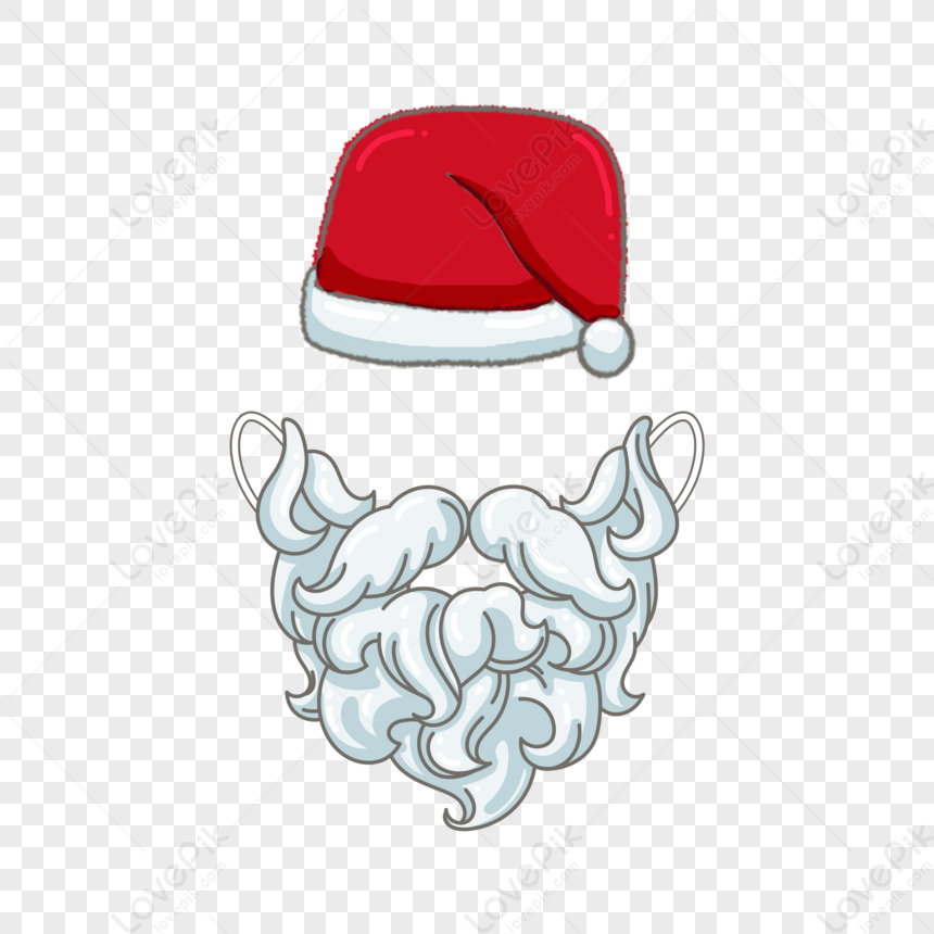 transparent santa beard