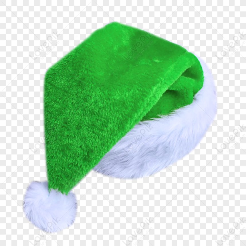 green santa hat png