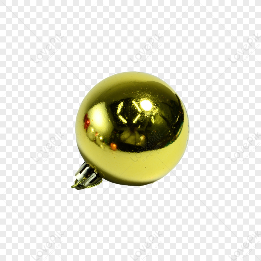 Elemento 3D Para Composição Bola De Natal Amarela E Preta PNG