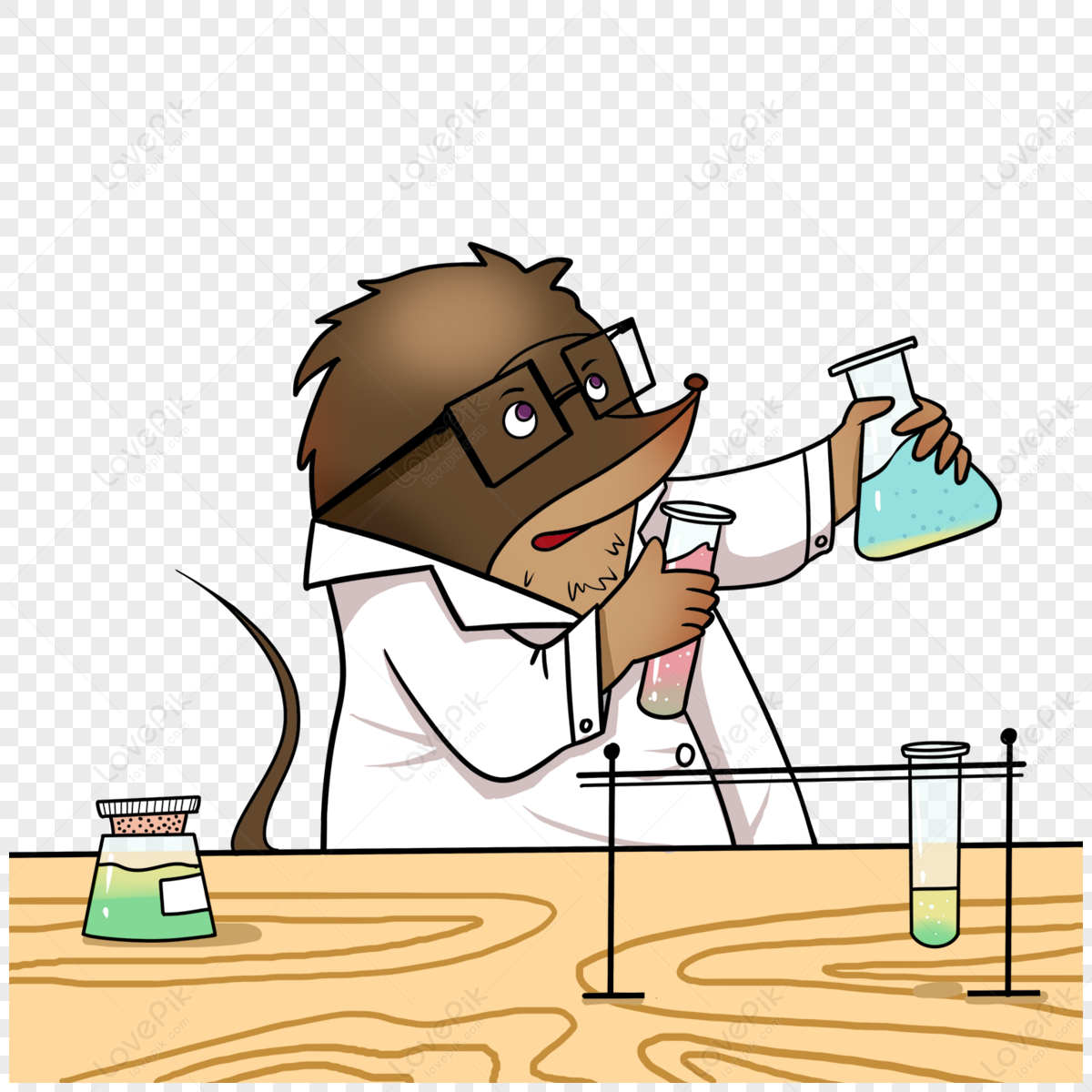 Cartoon Cute Chemical Mole Day Element, Animal Download Image PNG ...