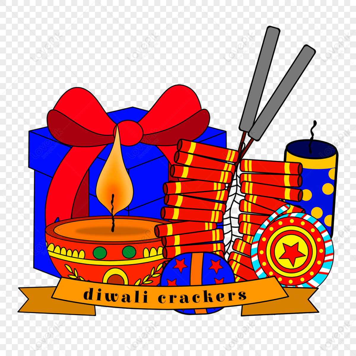 indian firecrackers clipart