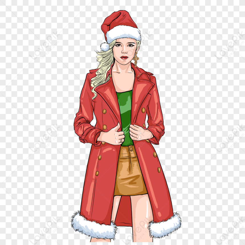 クリスマス衣装モデル少女赤緑の手描き要素イラスト イラスト クリスマス クリスマス帽子イメージ グラフィックス Id Prf画像フォーマットpsd Jp Lovepik Com