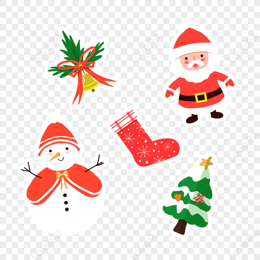 Christmas Cute Stickers, Christmas PNG, Merry Christmas ...