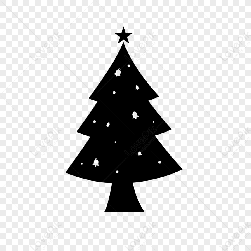 Silueta De árbol De Navidad De La Campana, árbol De Navidad Png, Árbol De Navidad  Silueta Png, Campaña Png PNG Imágenes Gratis - Lovepik