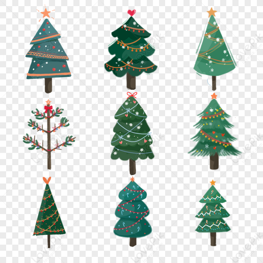 Árbol De Navidad Verde Lindo De La Historieta, árbol De Navidad Png,  Dibujado A Mano Png, Dibujos Animados Png PNG Imágenes Gratis - Lovepik