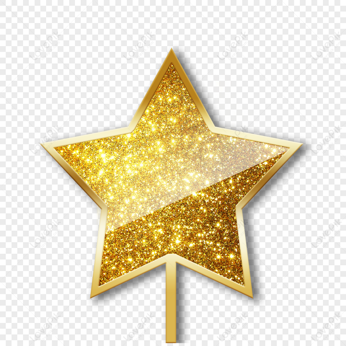 Golden Star Creative Hand Painted Hollow Gold Stars, Stars, Golden