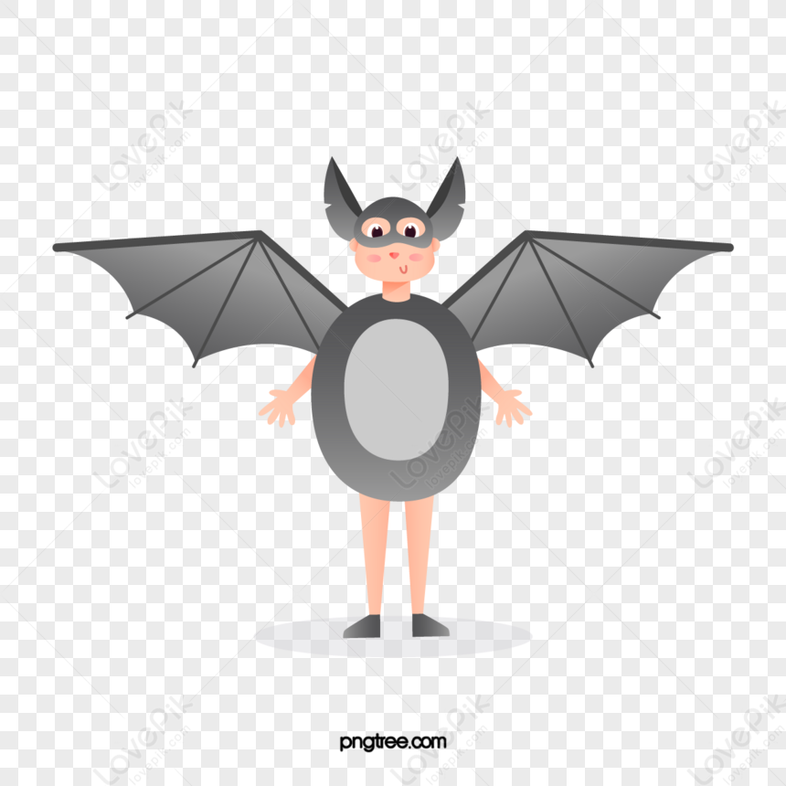 Vestido De Murciélago Lindo De Dibujos Animados De Halloween, Color Png,  Dibujos Animados Png, Halloween Png PNG Imágenes Gratis - Lovepik