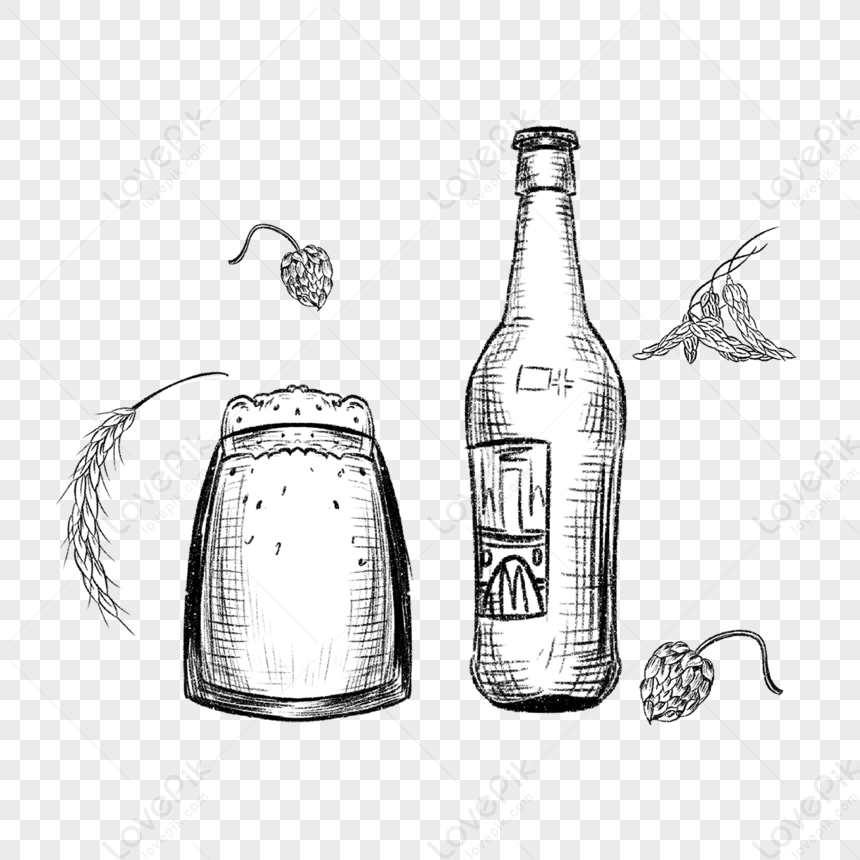 Bottle Of Beer Illustration. Beer Bottle Sketch Hand Drawing Royalty Free  SVG, Cliparts, Vectors, and Stock Illustration. Image 122476560.