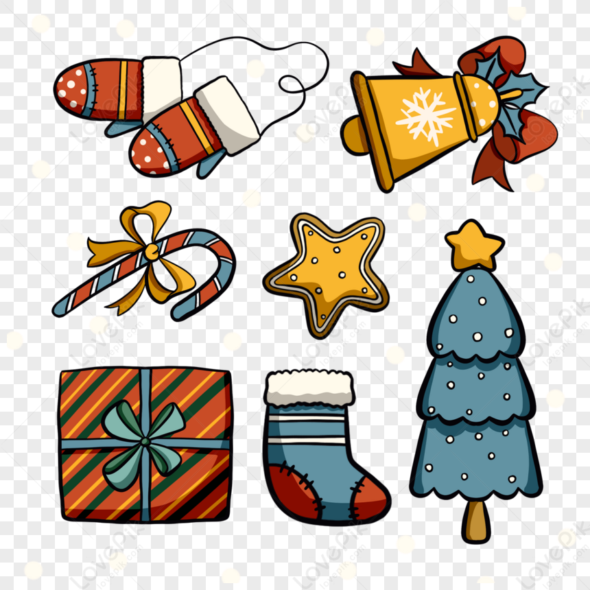 Dibujado A Mano Elementos Del Día De Navidad, árbol De Navidad Png, Campanas  Png, Color Png PNG Imágenes Gratis - Lovepik
