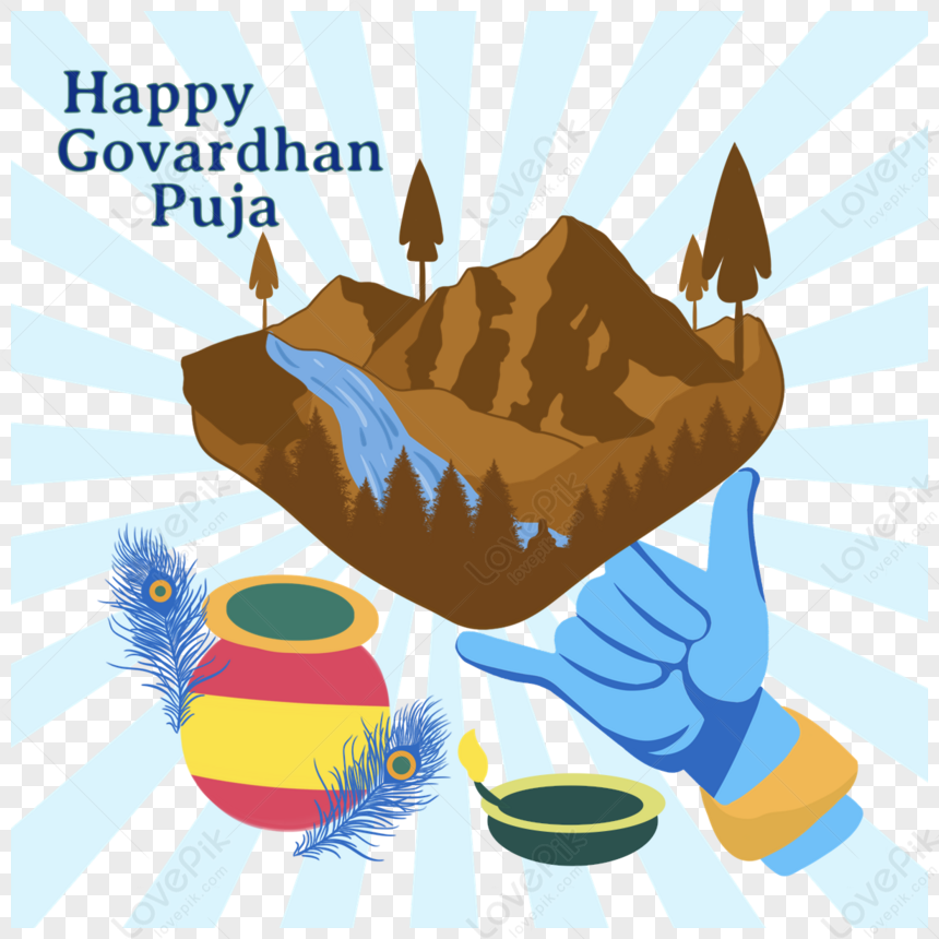 Indian Govardhan Puja Krsna Lifting Mountain Blue Background, Black Day PNG  Transparent Images, Blue Background PNG Image, Celebration Transparent PNG  Free PNG Hd Transparent Image And Clipart Image For Free Download -