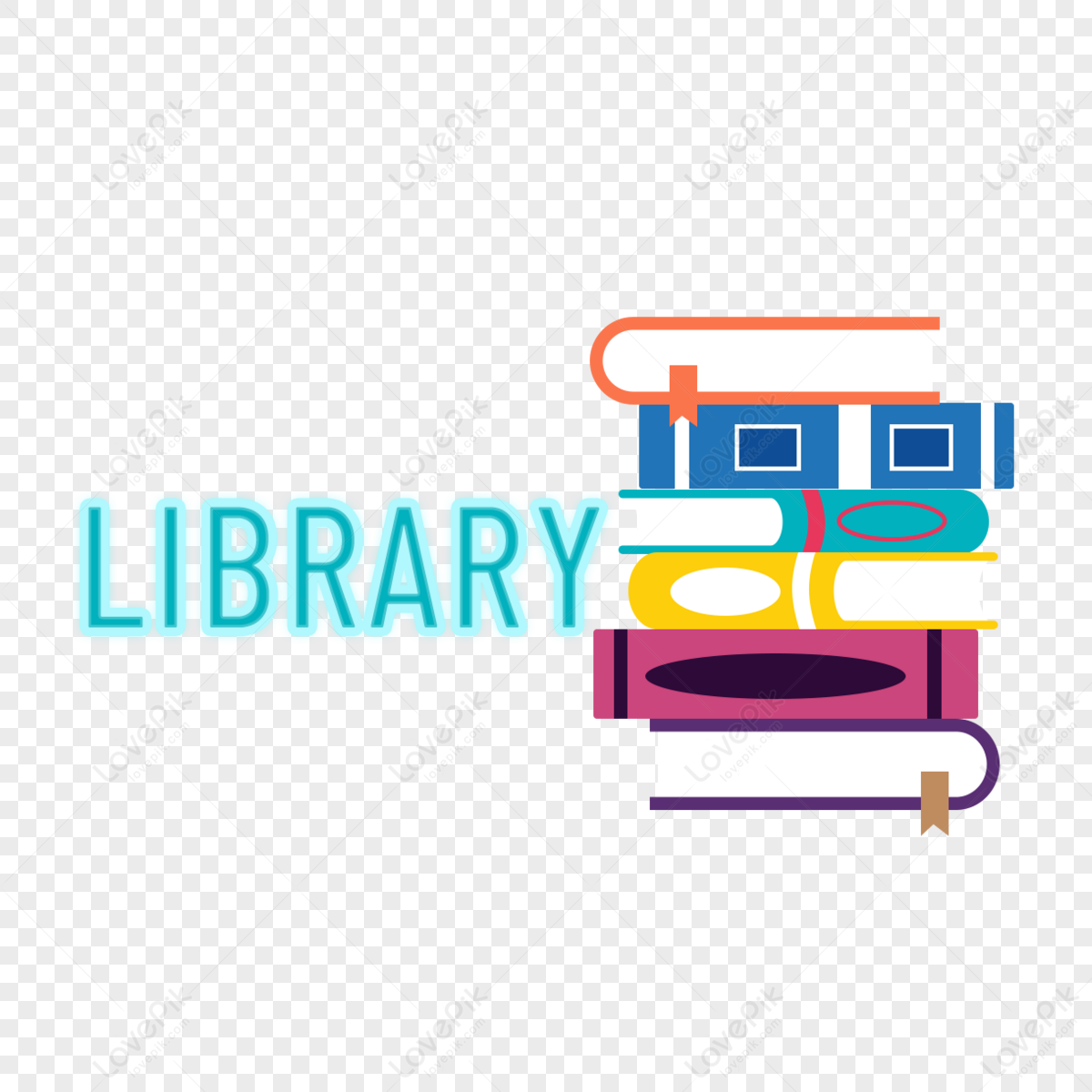 Library hand drawn book stack, Library,  Design,  Book png transparent image