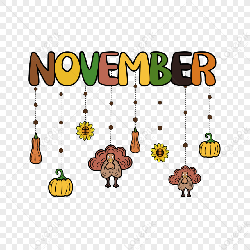 11 월 귀여운 클립 아트 터키, 11 월 일러스트, 가을 일러스트, 만화 일러스트 Png 일러스트 무료 다운로드 - Lovepik