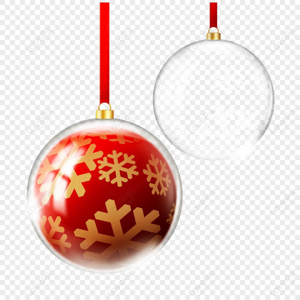 Red Christmas Decoration PNG Images With Transparent Background | Free ...