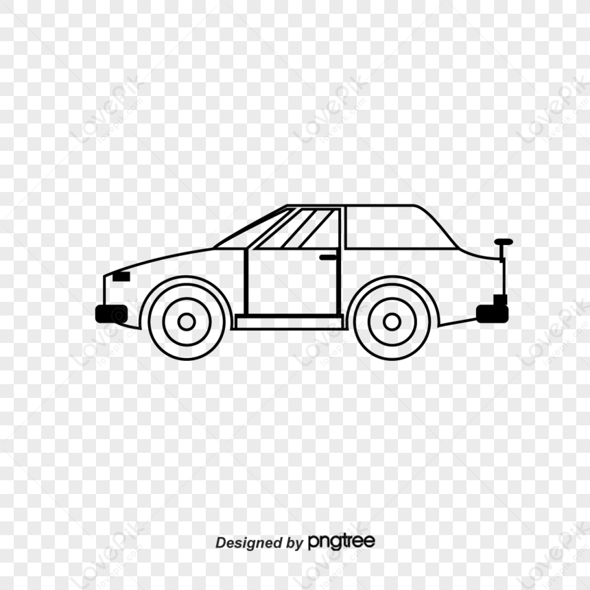 Desenho De Carro,desenho,carro png, pintar à mão png, linha de carro png, carro de vetor png
