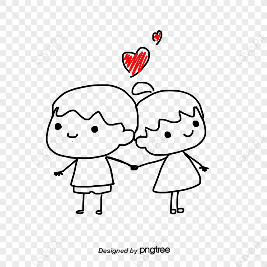 Cute Cartoon Couple Coloring Page Outline Sketch Drawing Vector, Car Drawing,  Cartoon Drawing, Wing Drawing PNG and Vector with Transparent Background  for Free Download