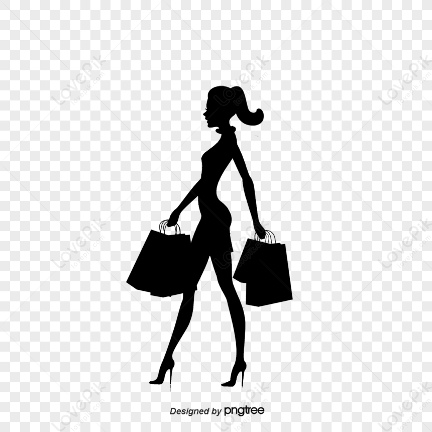 Cartoon Fashion Girl Silhouette,girls,sketch,fashion Model PNG ...