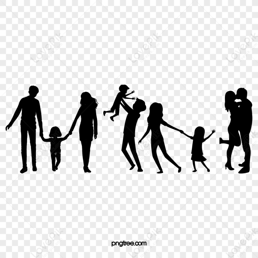 Family,familia,silhouette PNG Transparent And Clipart Image For Free ...