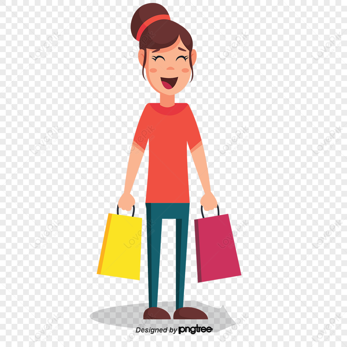 Download free png of Png woman carrying shopping bags sticker, transparent  background by Ake about shopping, shopping bag, people, shop…