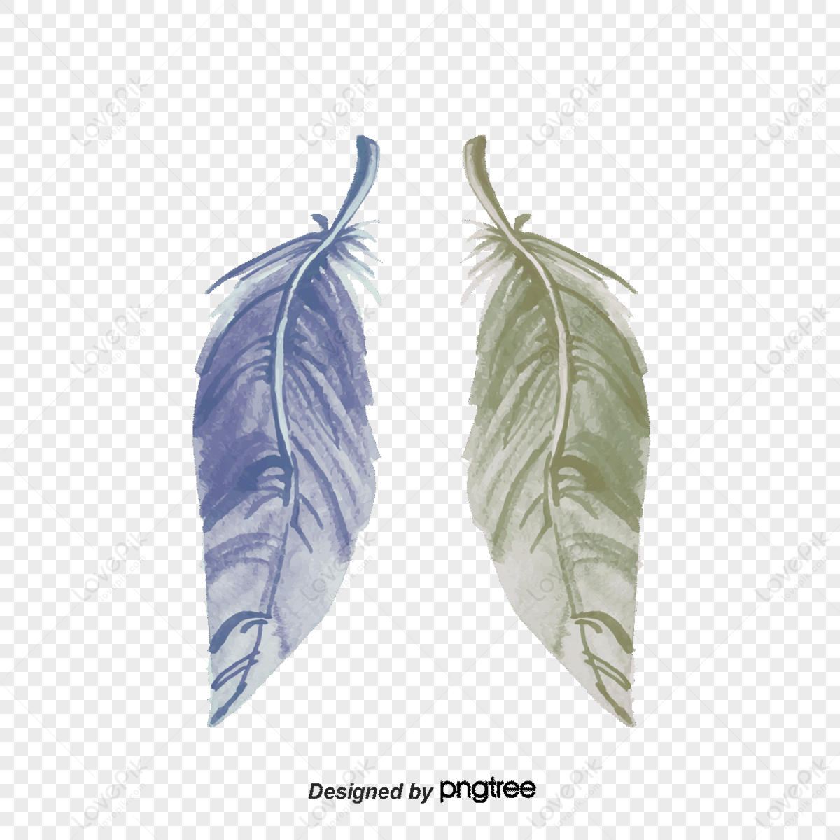 Watercolor Feather PNG Image, Watercolor Blue Feather, Illustration, Feather,  Watercolor PNG Image For Free Download