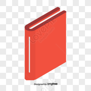 Blank red hardback book cover ready for text or graphic isolated on white, Stock image